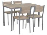 Esstischset BLUMBERG 5-tlg Braun - Grau - Holzwerkstoff - 110 x 82 x 70 cm