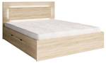 Doppelbett FINO Braun - Breite: 166 cm - Ohne Lattenrost