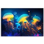 Canvas Bilder Neon Meer Abstraktion 90 x 60 cm