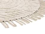 Tapis tressé HALFETI Beige - Blanc - Fibres naturelles - 140 x 1 x 1 cm