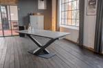 Table PENNY céramique pied métal Gris - Céramique - 90 x 76 x 180 cm