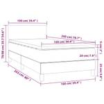 Boxspringbett 3017288-2 Blau - 100 x 203 cm