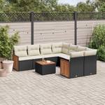 Gartensitzgruppe K1826(9-tlg) Schwarz - Massivholz - 69 x 62 x 62 cm