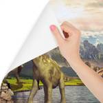 Fototapete DINOSAURIER Landschaft 3D 90 x 60 x 60 cm