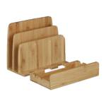 2 teiliges Büro Set Braun - Bambus - Holzwerkstoff - 26 x 26 x 25 cm