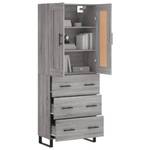 Highboard DE1119 Grau - Holzwerkstoff - 34 x 180 x 70 cm