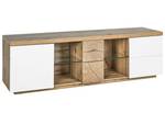 Meuble TV FARADA Marron - Blanc - Bois manufacturé - 160 x 52 x 40 cm