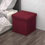 Sitzhocker Sitzwürfel Fußhocker Hocker Rot - Textil - 30 x 30 x 30 cm