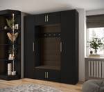 Garderobe Inova 3 Z13 Schwarz - Braun - Gold - Gold