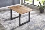 Tischplatte Baumkante LIAN Beige - Massivholz - Holzart/Dekor - 80 x 4 x 140 cm