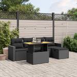 Gartensitzgruppe K903(6-tlg) Schwarz - Massivholz - 69 x 62 x 55 cm