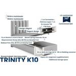 BOXSPRINGBETT mit Bettkasten Trinity K10 Blau - Tiefe: 90 cm