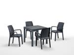 Bica Garten Diningset Verona Grau - Kunststoff - 80 x 74 x 80 cm