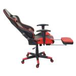 Chaise de bureau D25 Noir - Rouge - Cuir synthétique - 67 x 139 x 68 cm