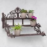 Support fleurs en fonte banc Marron - Métal - 42 x 36 x 31 cm