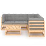 Garten-Lounge-Set (6-teilig) 3009818-2 Grau - Holz