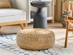 Pouf BACKAN Beige - Blau - Naturfaser - 50 x 20 x 50 cm