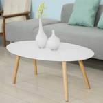 Table Basse FBT61-W Blanc - En partie en bois massif - 105 x 40 x 60 cm