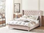 Doppelbett LUBBON Pink - Silber - 209 x 142 x 215 cm