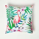 Gartenkissen Flamingo 2er Set Grün - Textil - 45 x 7 x 45 cm