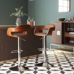 Tabouret de bar Monaco choco Marron - Bois massif - 48 x 106 x 48 cm