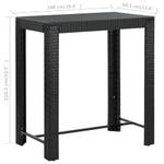 Table de bar Noir - Matière plastique - Polyrotin - 61 x 111 x 100 cm