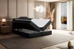 Boxspringbett VILA-1 Hochglanz Schwarz - Breite: 160 cm - H3