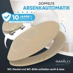 WC Sitz mit Absenkautomatik Hosta Beige - Holzwerkstoff - 38 x 6 x 47 cm