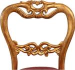 Esszimmerstuhl LouisXVI Gold - Rot - Massivholz - Holzart/Dekor - 45 x 83 x 43 cm