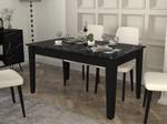 Table PERLINEA Noir - Bois manufacturé - 88 x 75 x 145 cm