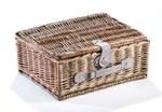 Picknickkorb WICKERFOR4 Grau - Naturfaser - 33 x 18 x 43 cm