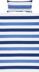 Bettwäsche 161033 2-teilig Hochglanz Nachtblau - Hellblau - Weiß - 155 x 220 cm