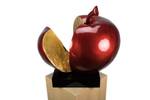 Sculpture moderne Pomme d'Ève Doré - Rouge - Pierre artificielle - Matière plastique - 51 x 54 x 40 cm