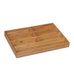 Besteckkasten Bambus 7 Fächer Braun - Bambus - Holzwerkstoff - 31 x 5 x 45 cm