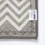 Rutschfeste Badematte mit Chevron Muster Grau - Textil - 50 x 1 x 80 cm