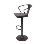 Tabouret de bar H10b (lot de 2) Noir - Gris