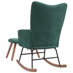 chaise à bascule avec tabouret 3011660-2 Vert foncé - Vert