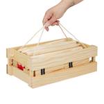 Wikingerspiel Holz Schwarz - Braun - Rot - Holzwerkstoff - 36 x 12 x 22 cm