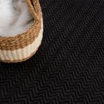 Kurzflor-Teppich Fancy Schwarz - Textil - 200 x 1 x 200 cm