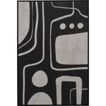 Tableau déco Artistic Blacky Noir - Pierre - Textile - 73 x 113 x 4 cm