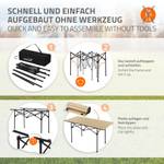 Campingtisch aus Aluminium Beige