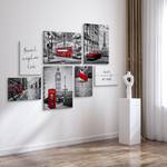 Leinwandbilder Set London Paris Autos