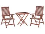 Bistro Set TOSCANA 3-tlg Eiche Dunkel - Rot