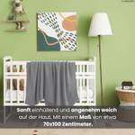 Babydecke 70x100 grau Baby-Strickdecke