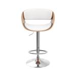 Tabouret de bar Adelmar Blanc - Bois massif - 53 x 107 x 53 cm