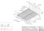 Metallbett Bronxx Eisen - Petrol - Breite: 167 cm