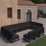 Garten-Lounge-Set 3009761-2 (13-teilig) Anthrazit - Schwarz