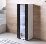 Vitrine Luke V2 Noir - Blanc - Hauteur : 128 cm