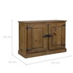 Buffet Ottawa Marron - Bois massif - 123 x 90 x 50 cm