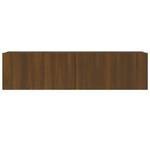 Meuble tv mural 3002089-3 Marron - Bois manufacturé - 120 x 30 x 30 cm